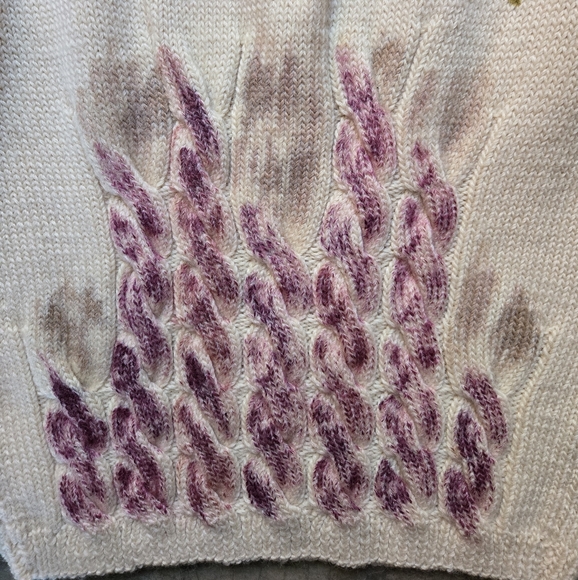 🎈Sale! Vintage 70s Cream Wool Sweater Mr Guy m - Picture 9 of 11